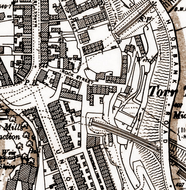 Map of 1896, showing the the Railway Hotel and street layout much as we know them today.