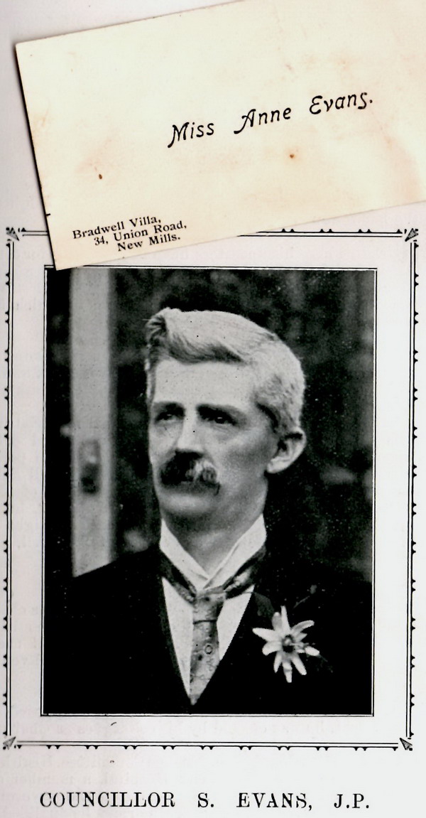 Mr. Seth Evans, and Card of his daughter Ann.