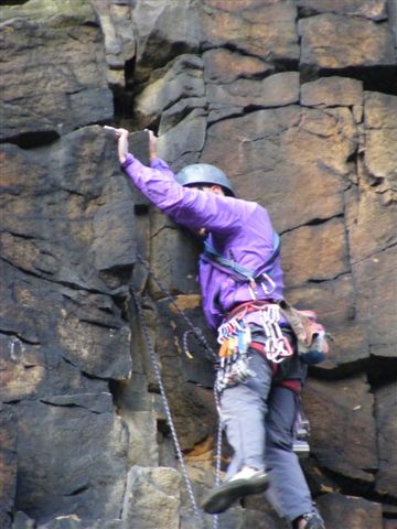 Climbing beneath the viaduct