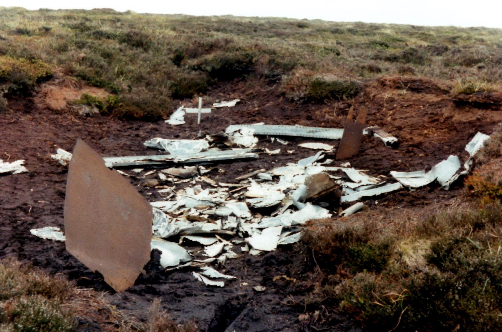 Halifax wreckage on Blackden Edge