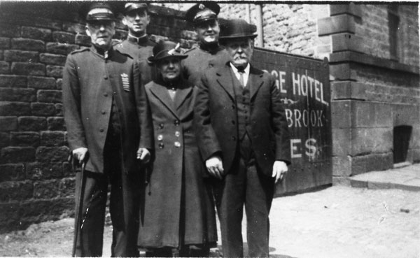 Capt. Ayres, Lt. Johnson & Mr. & Mrs. Rowland on Meal Street